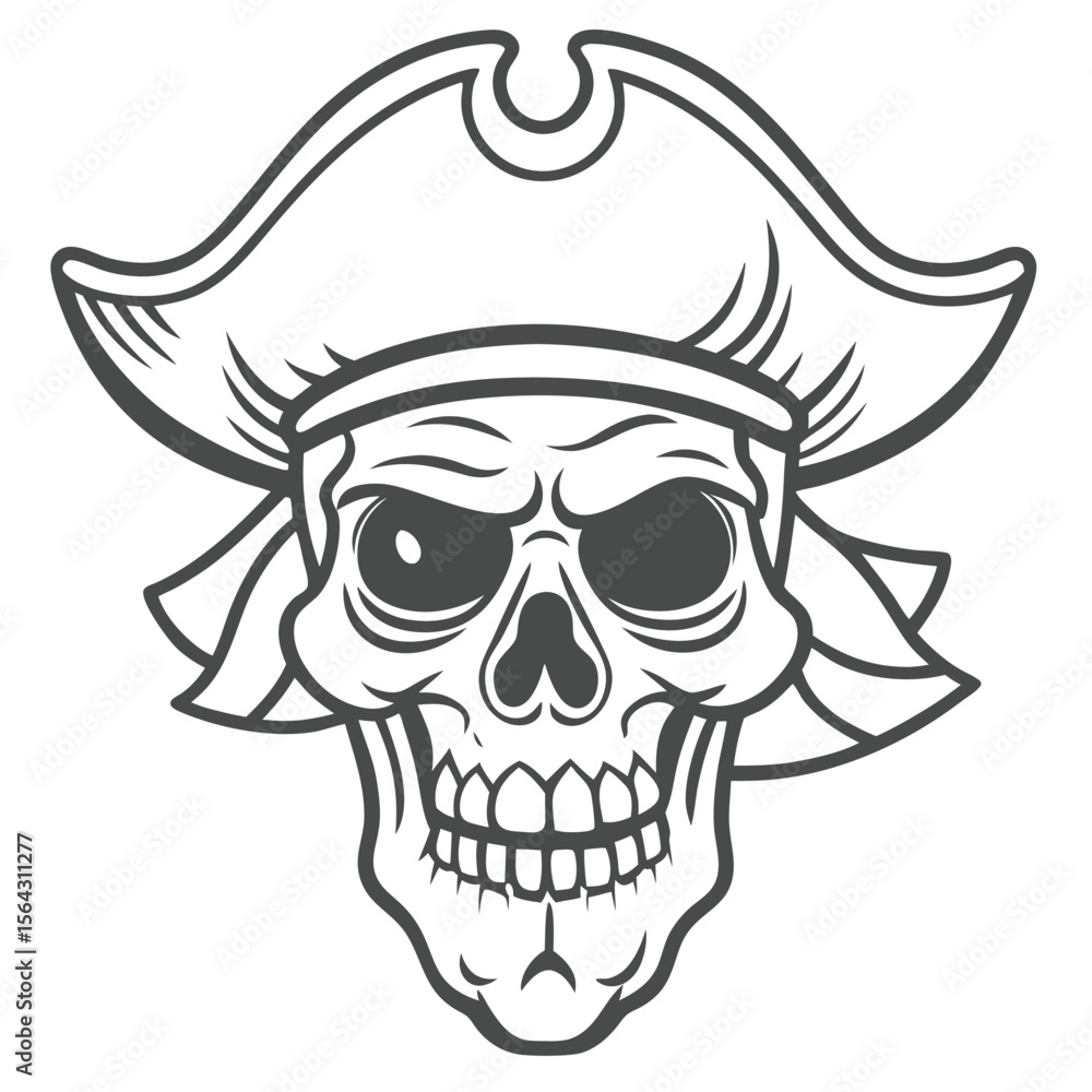 Fototapeta premium beautiful vintage skull vector art