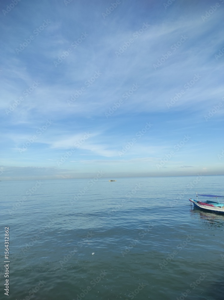the clean sea with bright blue sky the clean sea with bright blue sky