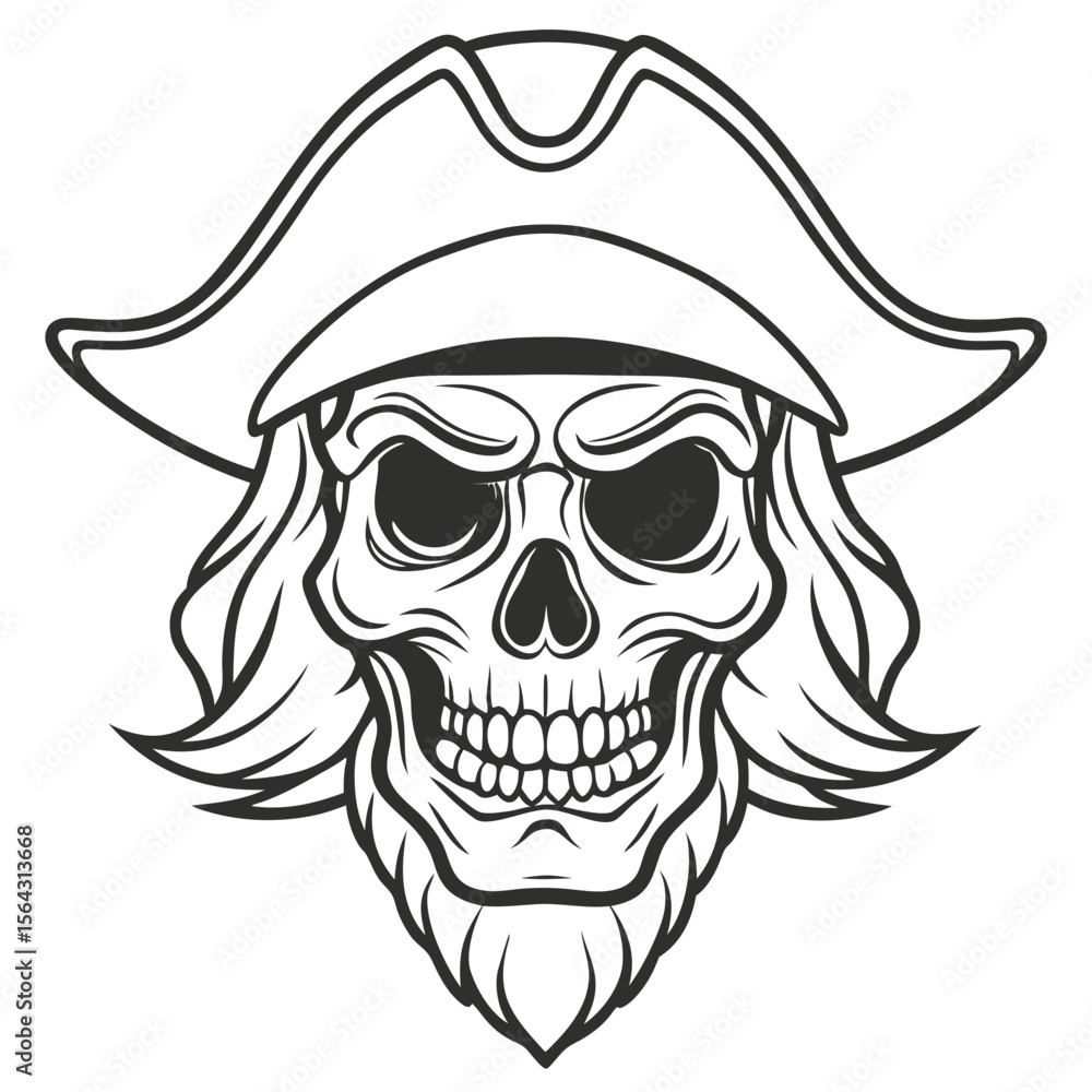 Fototapeta premium beautiful vintage skull vector art