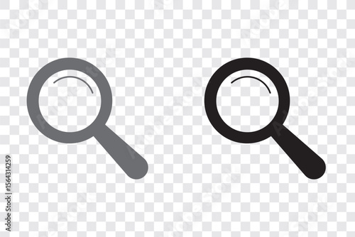 Search icon. Magnifying glass vector illustration. Explore and discover symbol. Zoom and enlarge sign. Magnifier pictogram. Research tool concept.