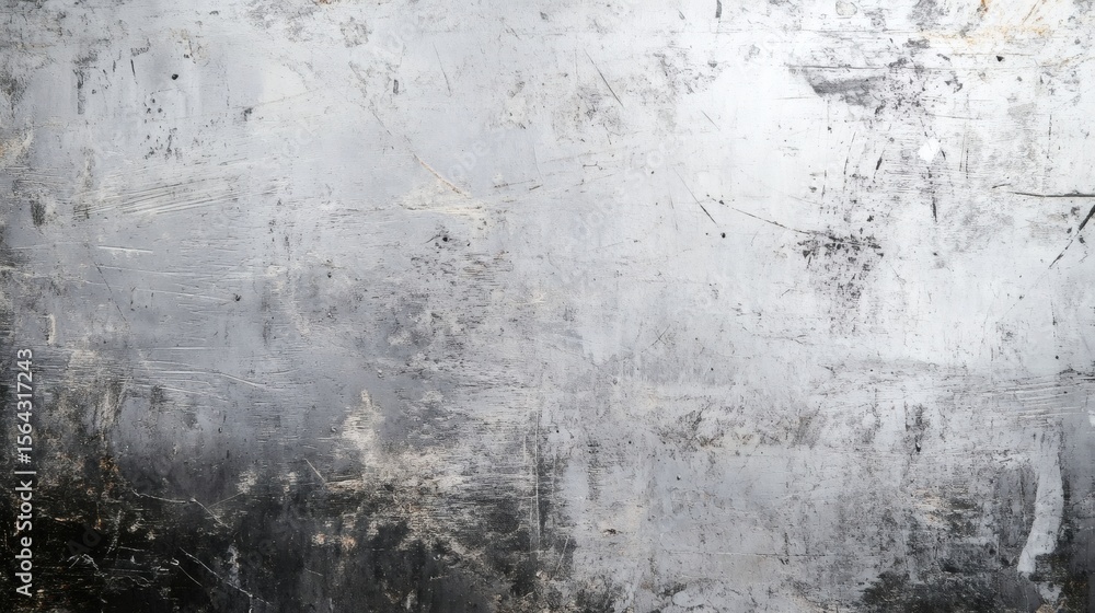 Fototapeta premium A close-up of a scratched and dented metal surface, old metal texture.