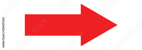 Long arrow. Red arrow pointing left. Red arrow icon. Straight long arrow pointing. Vector red long arrow icon. Thin long arrow vector icon. a solid long arrow pointing , on a white background.
