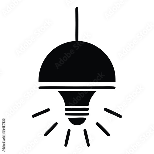 Hanging pendant lamp Icon. Hanging lamp icon vector on trendy design. Hang lamp icon or logo isolated sign symbol vector illustration - high quality black style vector icons.
 