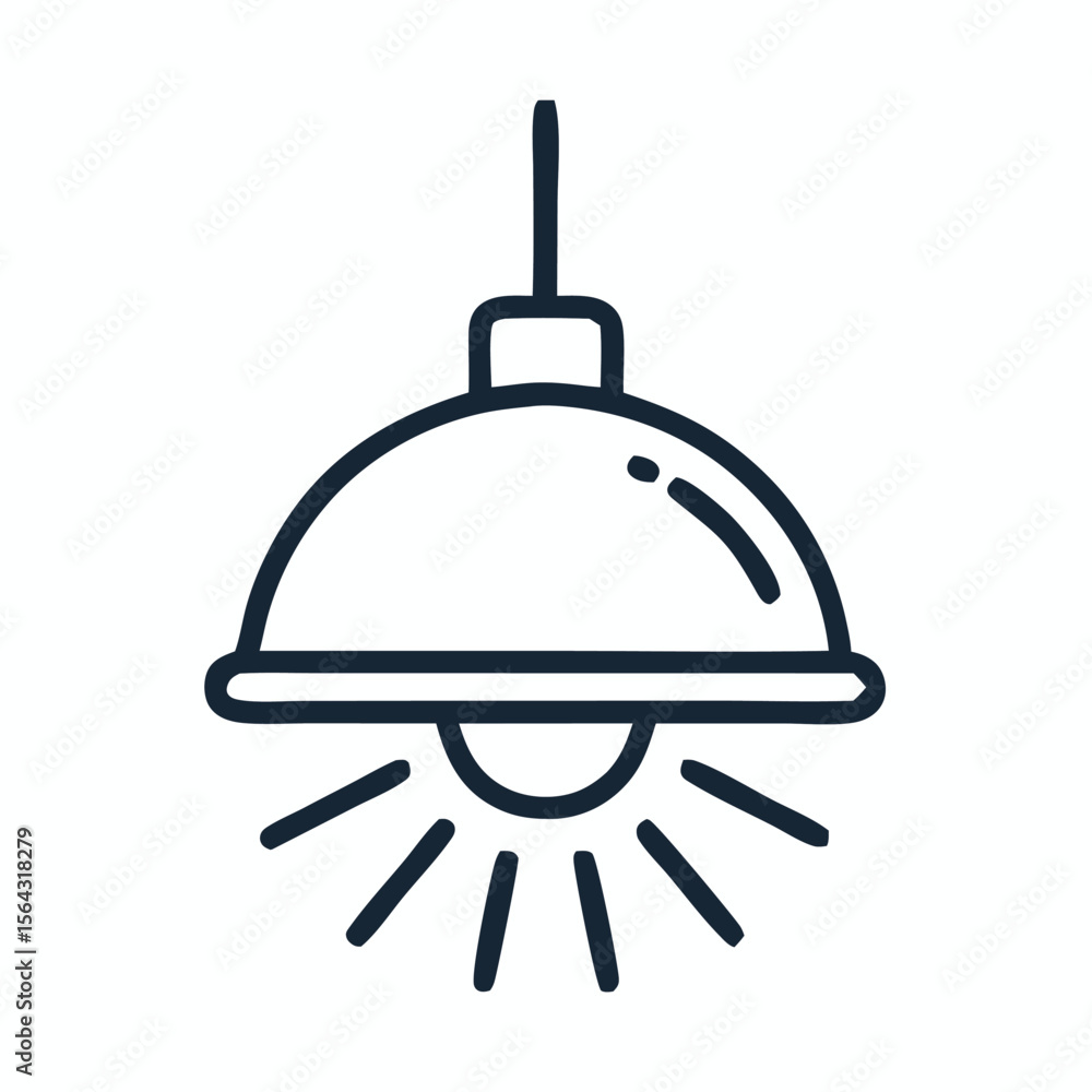 Obraz premium Hanging pendant lamp Icon. Hanging lamp icon vector on trendy design. Hang lamp icon or logo isolated sign symbol vector illustration - high quality black style vector icons. 