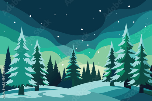 winter landscape with trees