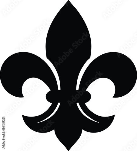 Fleur de lis vector, Fleur de lis silhouette icons set of floral elements. 