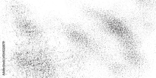 Dirty or dust film grain speck grit grunge overlay on white background grain noise particles. of grunge wall design. Dirty eroded vintage background Vector illustration.