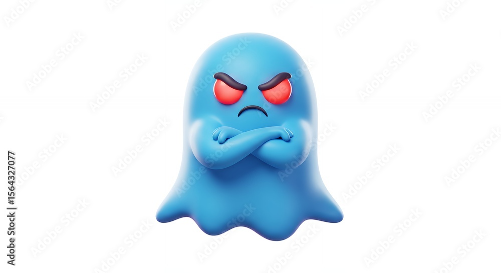 Angry ghost cartoon character illustration Angry ghost cartoon character illustration