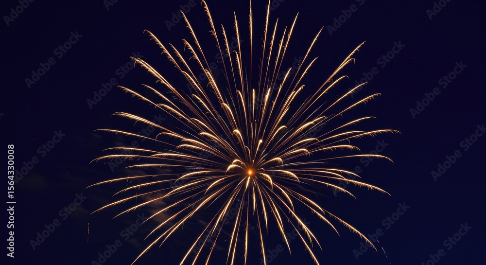 Obraz premium Exploding fireworks display against a dark night sky