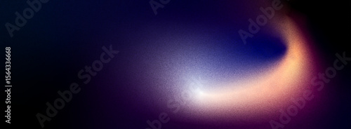 Abstract gradient with subtle grain effect transitioning from deep purple to bright white and orange