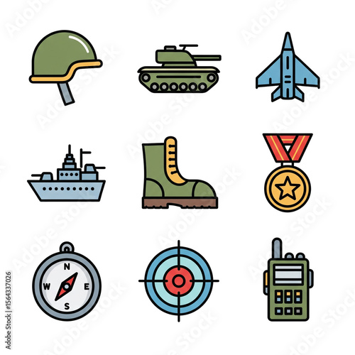 Icon Vector Military Theme