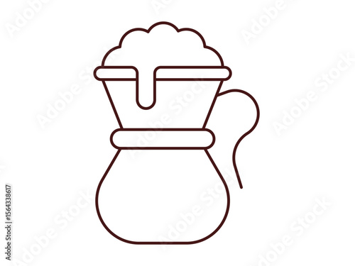 Ayran icon. Beverages outline icon. Simple drink or beverages vector illustration in modern thin line style.