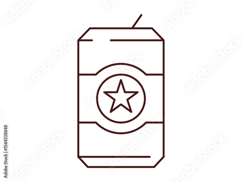 Beer can icon. Beverages outline icon. Simple drink or beverages vector illustration in modern thin line style.