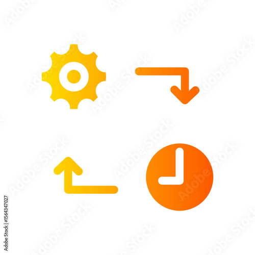 time management gradient icon