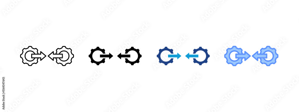 Obraz premium Backward Compatibility Multipel Icon Set.