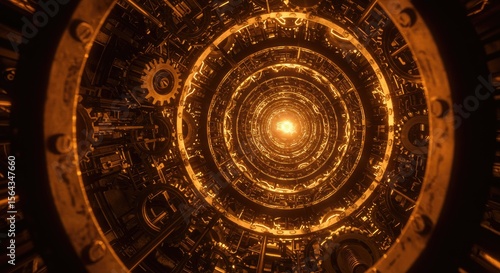 Golden spiral tunnel