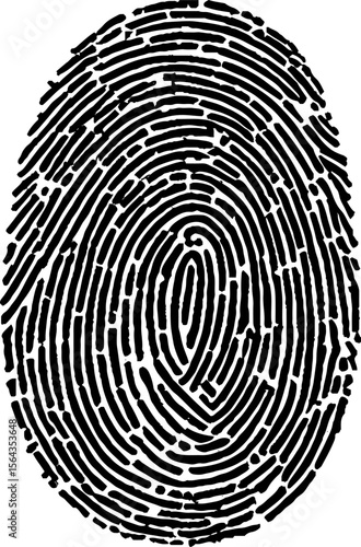Fingerprint card in police labolatory Fingerprint