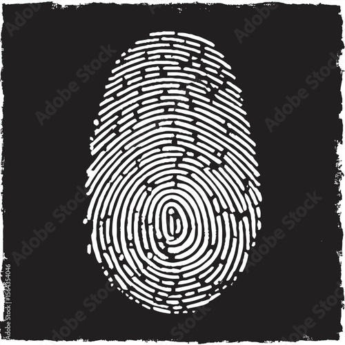 Fingerprint pattern, clear lines and swirls. Human thumbprint.