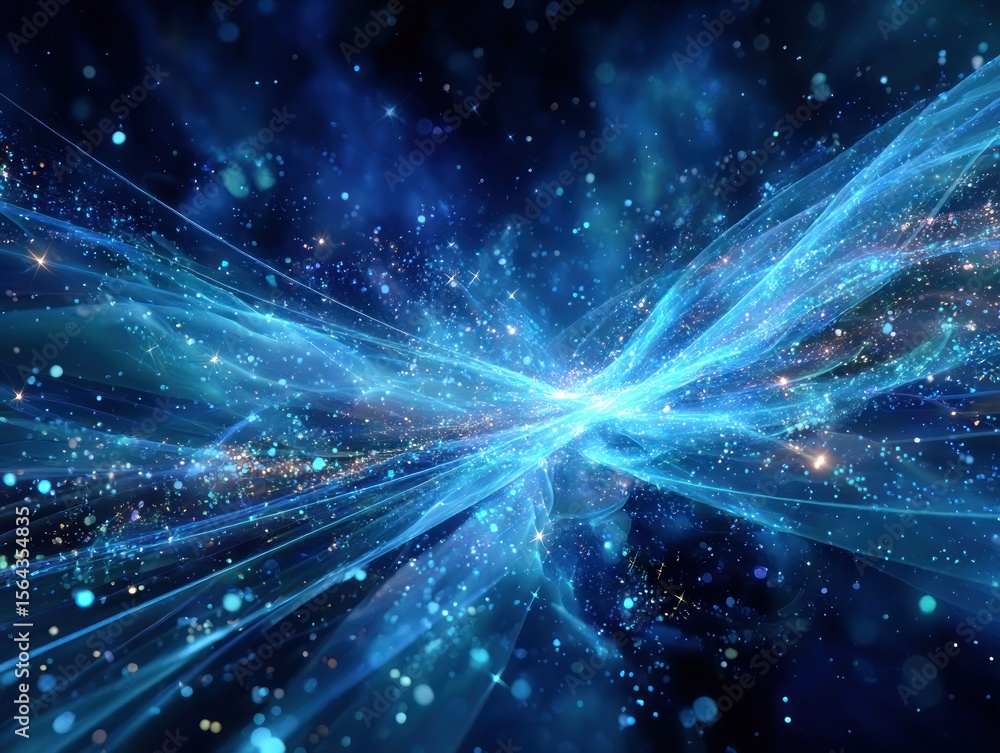 Obraz premium Abstract cosmic energy waves