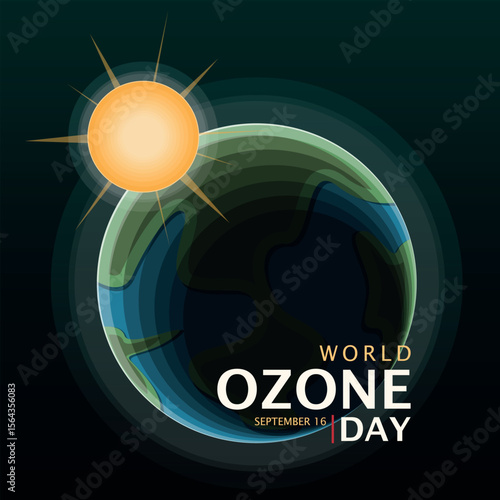 World Ozone Day Poster. The importance of preserving the ozone layer