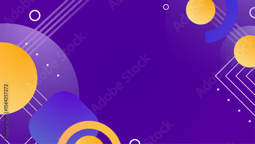 Abstract purple yellow and blue shapes suitable for backgrounds, graphic design, web design, advertisements, and artistic projects needing vibrant colors.