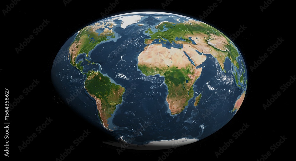 Fototapeta premium Global Earth Topography Map