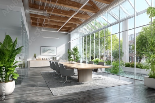 Modern meeting room with city views (1)