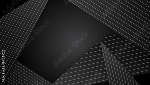 Dark gray pinstriped abstract shapes suitable for corporate backgrounds, modern designs, or minimalist art prints on clothing and accessories.