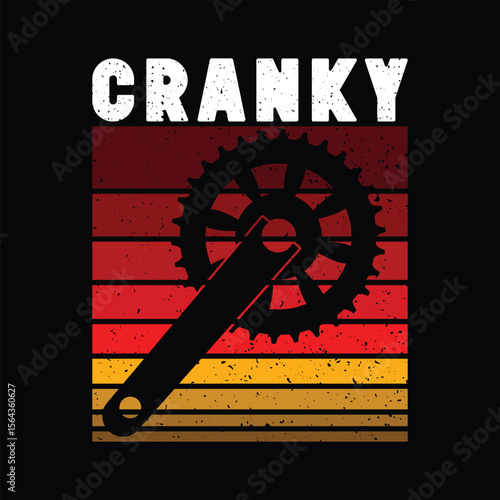 Cranky Bike Retro Poster art