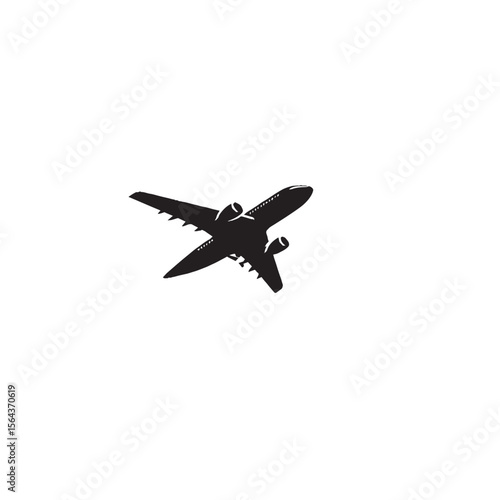 Airplane Flying Overhead Silhouette – Travel, Freedom & Skyward Motion

