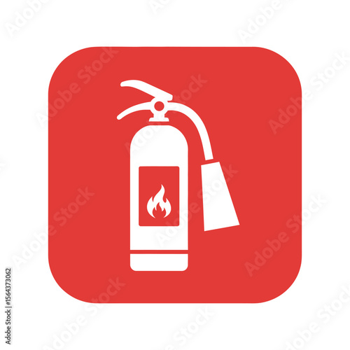 Fire extinguisher vector icon, emergency, safety, protection, fire fighting, warning sign
