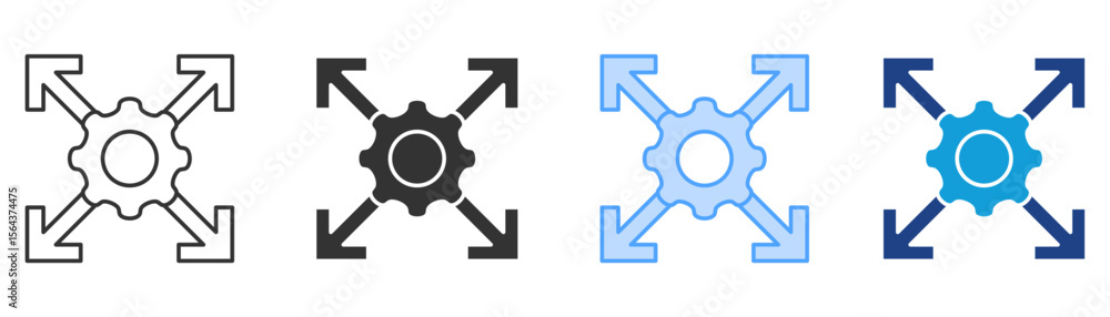 Obraz premium Impact Icon Set Multiple Style Collection