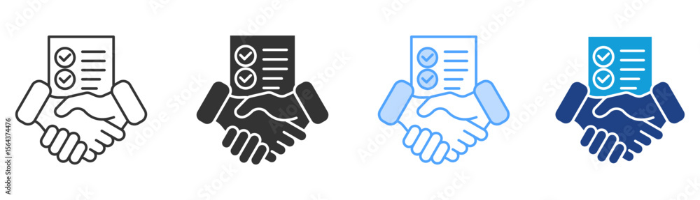 Fototapeta premium Accountability Icon Set Multiple Style Collection