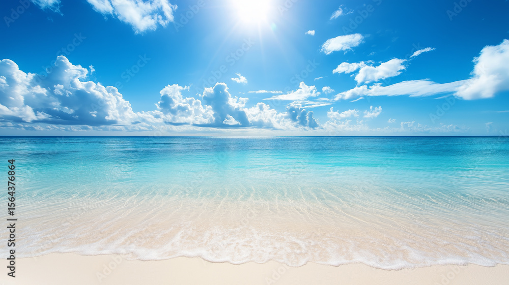Fototapeta premium tropical beach with blue sky