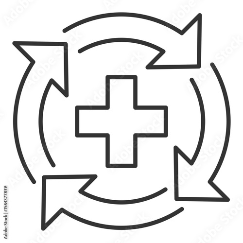 Recovery Outline Icon Element For Design