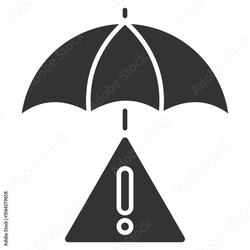 Mitigation Glyph Icon Element For Design