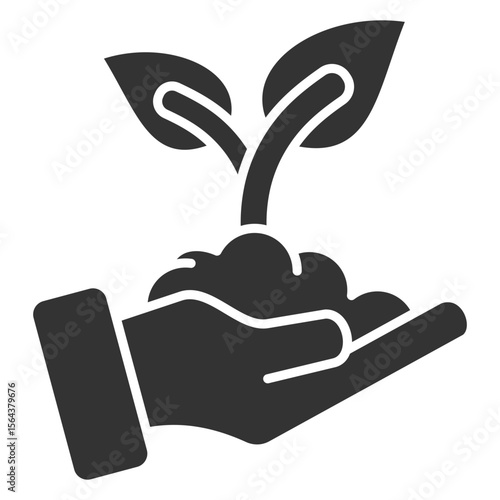 Environment Glyph Icon Element For Design