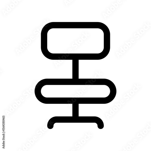 office chair icon with line style, perfect for user interface projects