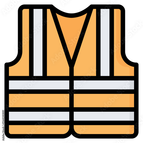 Vest Icon, Filled Line style icon vector illustration, Suitable for website, mobile app, print, presentation, infographic and any other project.