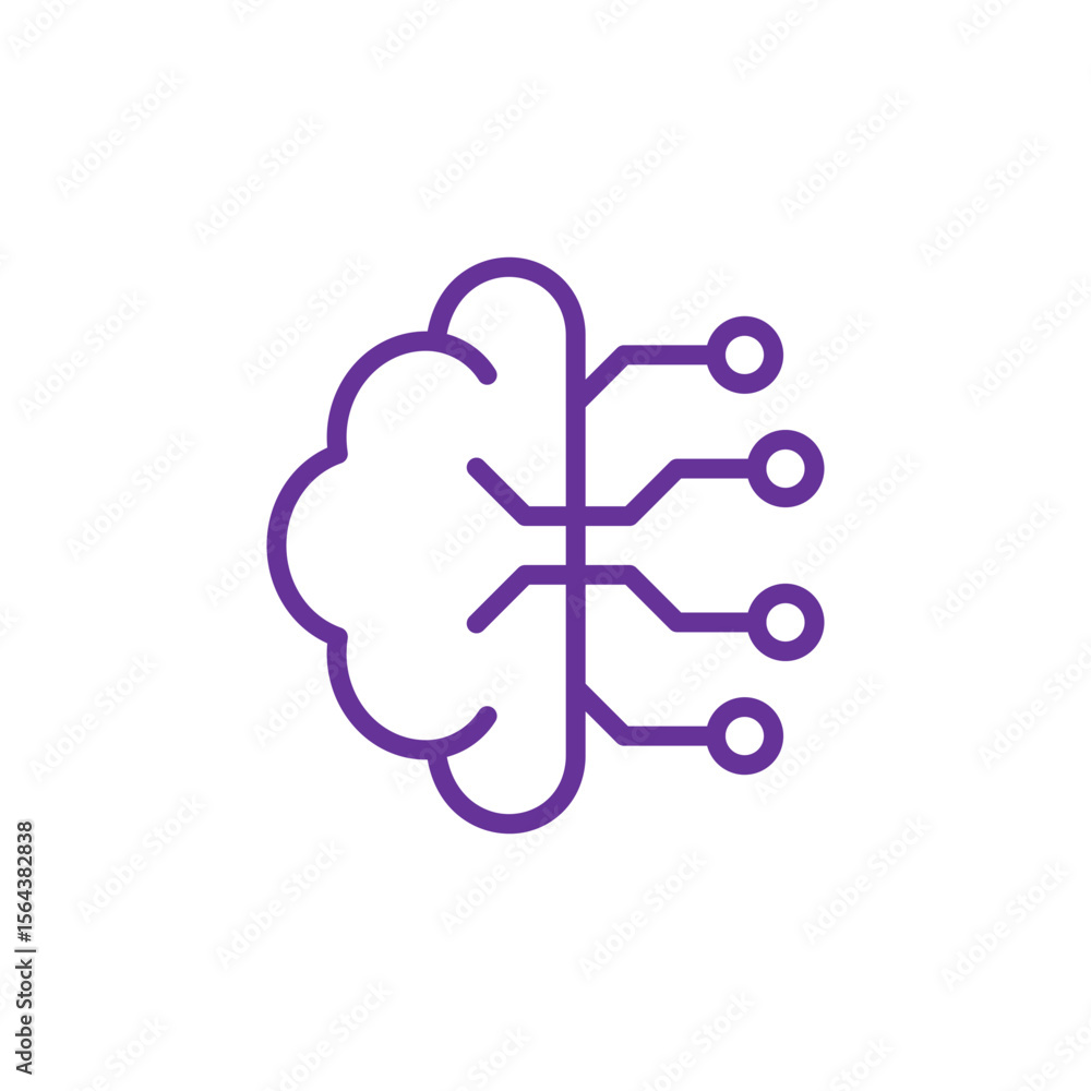Artificial Intelligence Outline Icon Artificial Intelligence Outline Icon