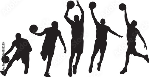 Slam Dunk Basketball Player Silhouette

Dribbling on the Court Vector Design

Basketball Shooter in Action Silhouette

Fast Break Play Silhouette Illustration

Street Basketball Game Scene Vector