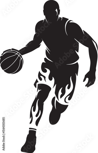 Slam Dunk Basketball Player Silhouette

Dribbling on the Court Vector Design

Basketball Shooter in Action Silhouette

Fast Break Play Silhouette Illustration

Street Basketball Game Scene Vector