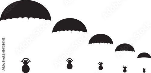 Skydiver in Freefall Silhouette

Parachuting Adventure Vector Design

Extreme Skydiving Action Illustration

High Altitude Parachute Jump Silhouette

Adrenaline Rush Skydiver Art