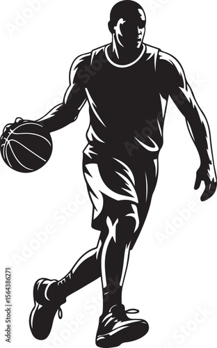 Slam Dunk Basketball Player Silhouette

Dribbling on the Court Vector Design

Basketball Shooter in Action Silhouette

Fast Break Play Silhouette Illustration

Street Basketball Game Scene Vector