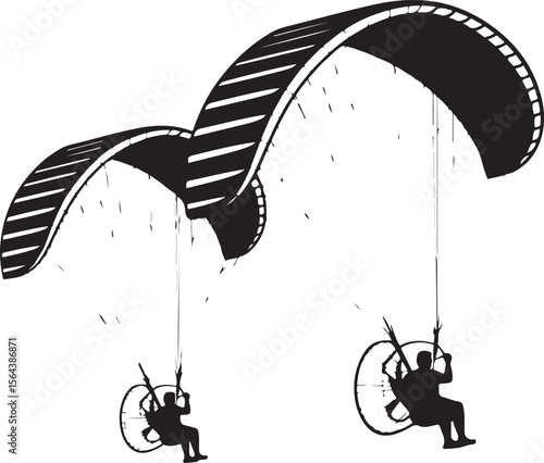 Skydiver in Freefall Silhouette

Parachuting Adventure Vector Design

Extreme Skydiving Action Illustration

High Altitude Parachute Jump Silhouette

Adrenaline Rush Skydiver Art