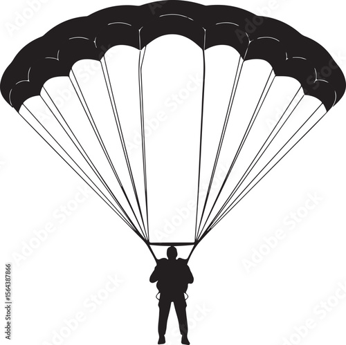 Skydiver in Freefall Silhouette

Parachuting Adventure Vector Design

Extreme Skydiving Action Illustration

High Altitude Parachute Jump Silhouette

Adrenaline Rush Skydiver Art