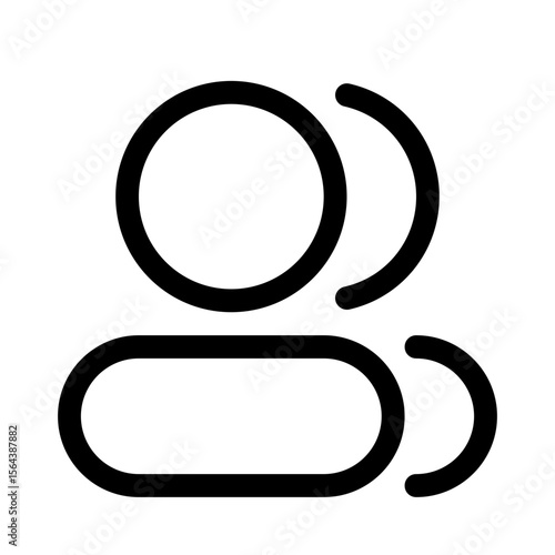 users icon with line style, perfect for user interface projects