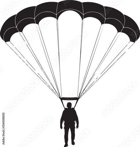 Skydiver in Freefall Silhouette

Parachuting Adventure Vector Design

Extreme Skydiving Action Illustration

High Altitude Parachute Jump Silhouette

Adrenaline Rush Skydiver Art