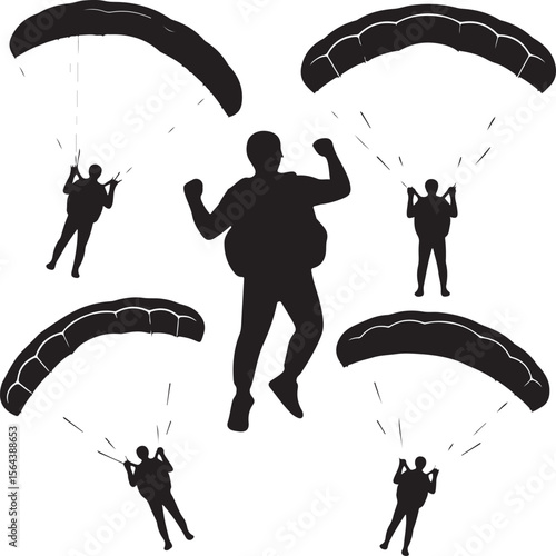 Skydiver in Freefall Silhouette

Parachuting Adventure Vector Design

Extreme Skydiving Action Illustration

High Altitude Parachute Jump Silhouette

Adrenaline Rush Skydiver Art