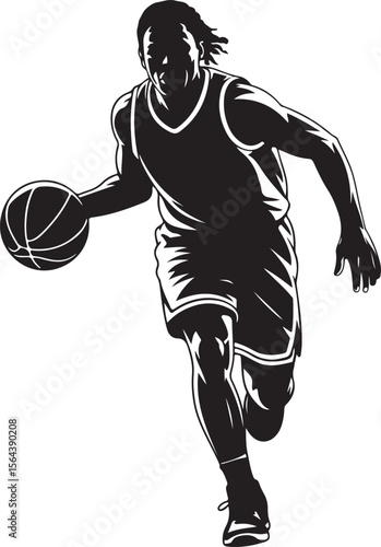 Slam Dunk Basketball Player Silhouette

Dribbling on the Court Vector Design

Basketball Shooter in Action Silhouette

Fast Break Play Silhouette Illustration

Street Basketball Game Scene Vector